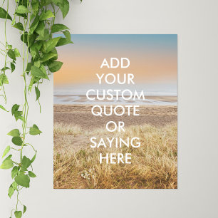 Beach Landscape Personalised Quote Poster