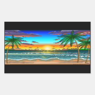 Beach Landscape scenery sticker