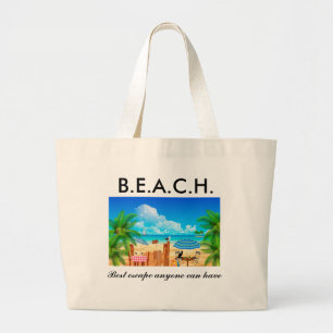 Beach Large Tote Bag