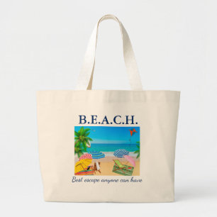 Beach Large Tote Bag