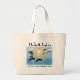 Beach Large Tote Bag