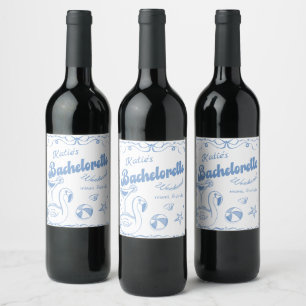 Beach Last Toast Bachelorette Weekend Wine Label