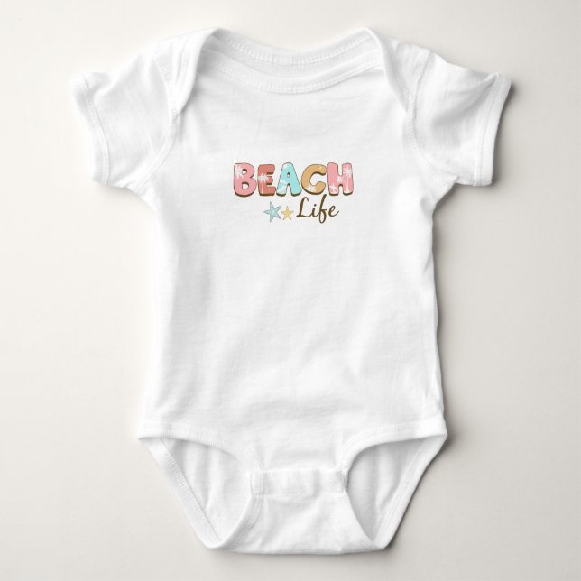 Beach Life Baby Bodysuit (Front)
