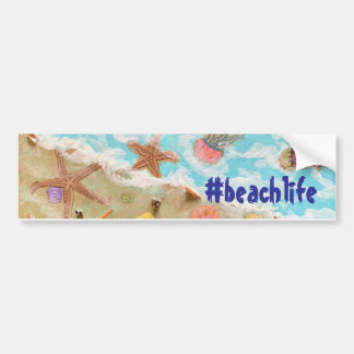beach life bumper sticker