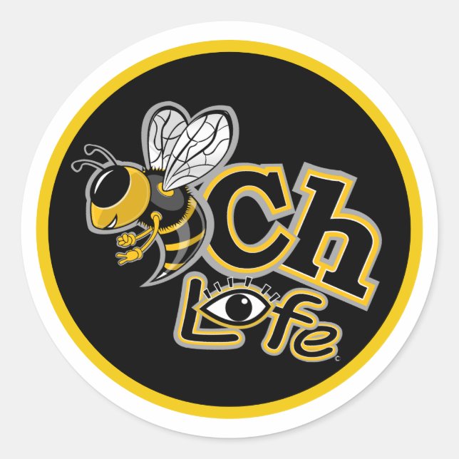 BEACH LIFE CLASSIC ROUND STICKER (Front)