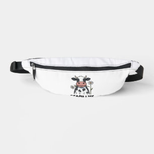 Beach Life Cow Vintage Engraving T-Shirt Design_1 Bum Bags