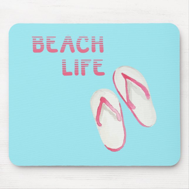 Beach Life Flip Flops Mouse Pad (Front)