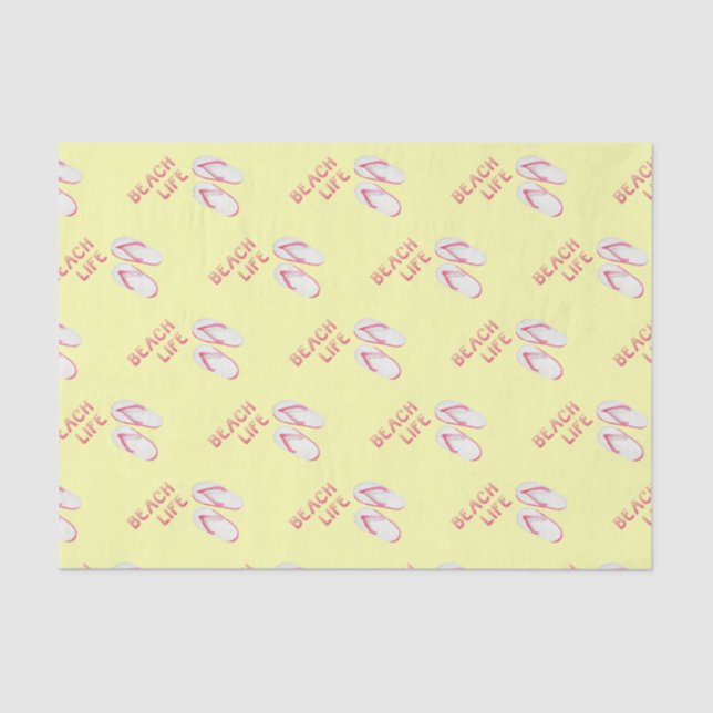 Beach Life Flip Flops Tissue Paper (Front)