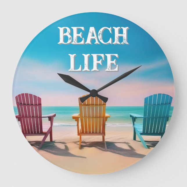 BEACH LIFE LARGE CLOCK (Front)
