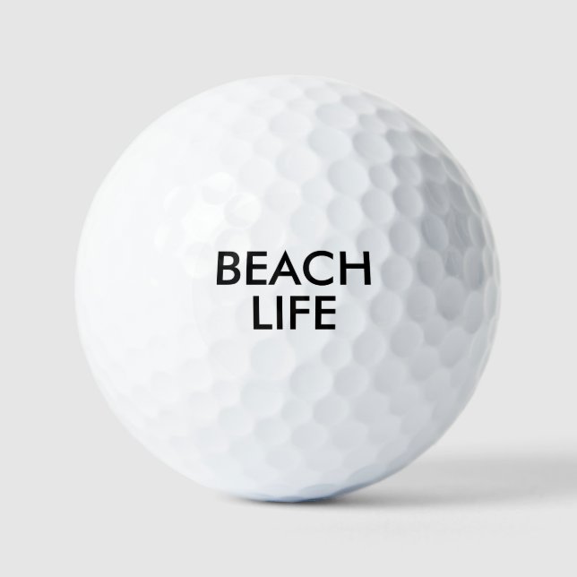 Beach Life Lifeguard Gift Golf Balls (Front)