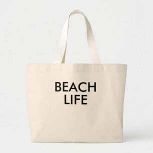 Beach Life Lifeguard Gift Large Tote Bag