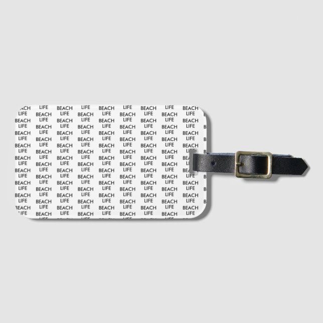 Beach Life Lifeguard Gift Luggage Tag (Front Horizontal)