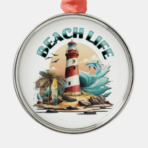 Beach Life Metal Tree Decoration