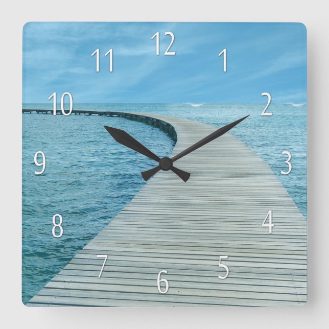 Beach Life Ocean Views Wall Clock (Front)