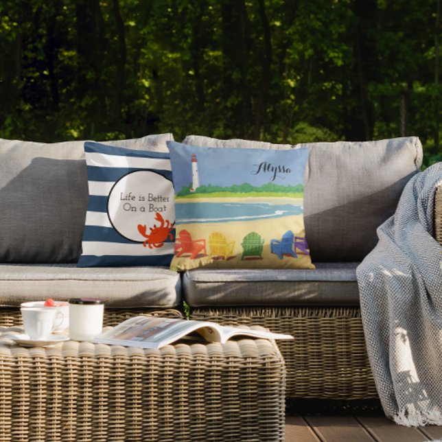 Beach Life Personalised Cushion (Creator Uploaded)