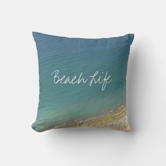 Beach Life Quotes Ocean Shore Blue White Cute  Cushion (Front)