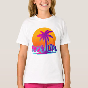 Beach Life   Summer and Adventure Text Quote T-Shirt