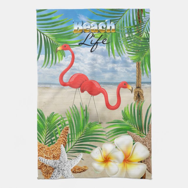 Beach Life Tea Towel (Vertical)
