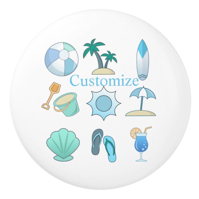Beach Life Things Thunder_Cove  Ceramic Knob (Front)