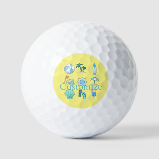 Beach Life Things Thunder_Cove  Golf Balls (Front)