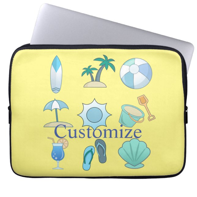 Beach Life Things Thunder_Cove Laptop Sleeve (Front)