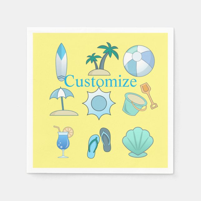 Beach Life Things Thunder_Cove  Napkin (Front)