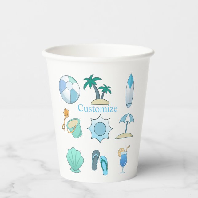 Beach Life Things Thunder_Cove Paper Cups (Front)