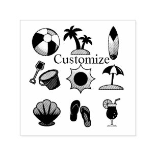 Beach Life Things Thunder_Cove Self-inking Stamp
