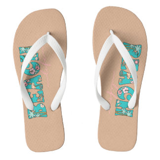 Beach Life Tropical Design Jandals