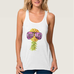 Beach life upside down pineapple T-Shirt Singlet