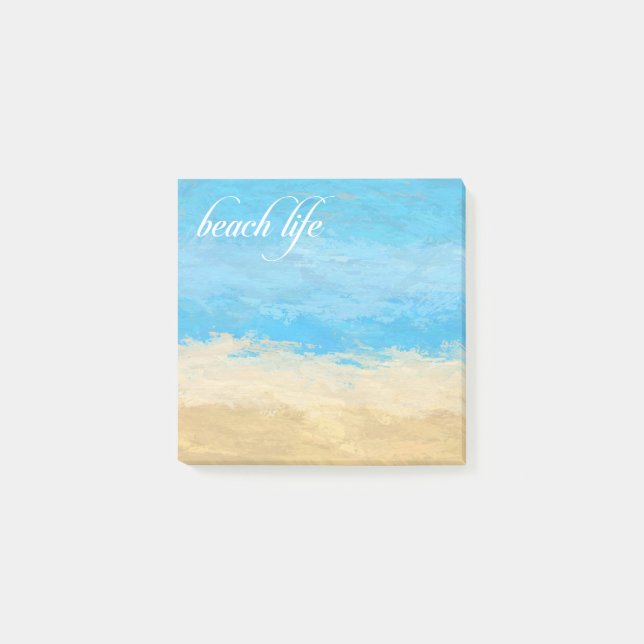 Beach Life Watercolor Post-It Notes (Front)