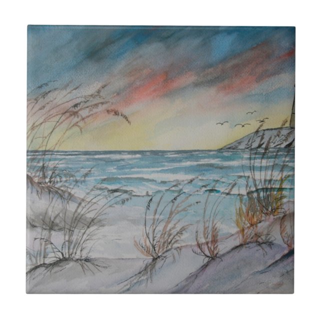 beach lighthouse tile (Front)