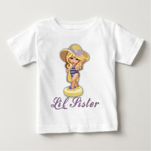 Beach Little Sister Baby T-Shirt