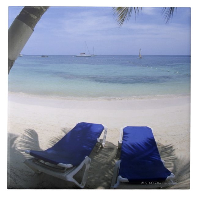 Beach, Lounge Chair, Palm tree, Horizon Over Tile (Front)