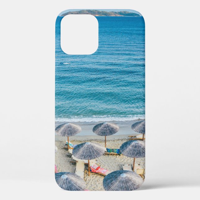 Beach lounge on seashore facing the sea Case-Mate iPhone case (Back)