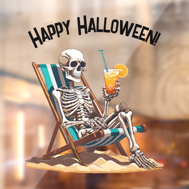 Beach Lounging Skeleton Halloween (Sheet 2)