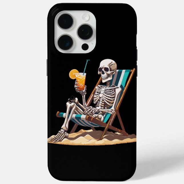 Beach Lounging Skeleton Halloween Case-Mate iPhone Case (Back)