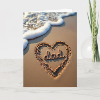Beach Love Dad Fathers Day Card