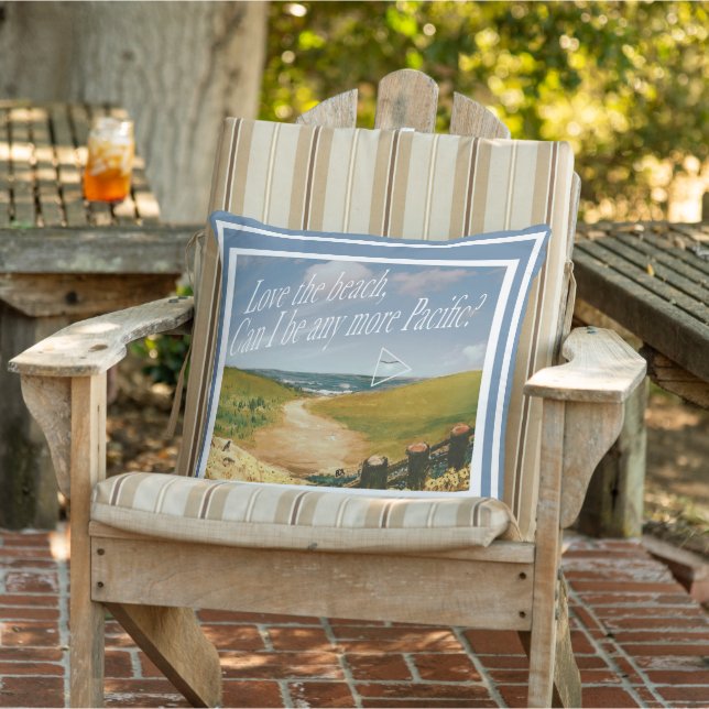 Beach Love Typography Fun Pun Cushion (Chair)