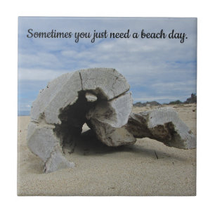 Beach Lover Driftwood Photo California Coast Ocean Tile