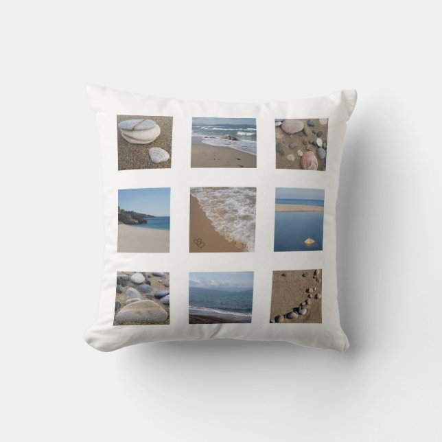 Beach Lover Throw Pillow (Front)