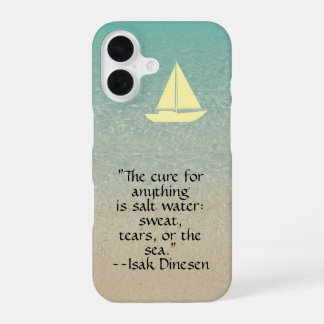 Beach Lovers Phone/sailboat, sea, quote iPhone 16 Case