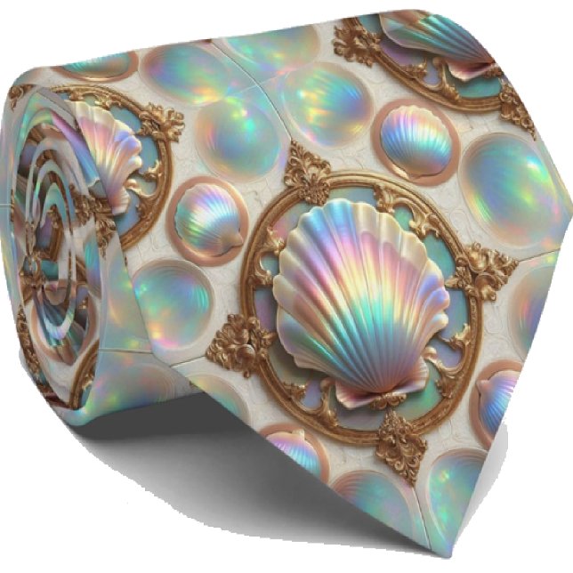 Beach Lovers Tie | Opal Seashell Pattern (Creator Uploaded)