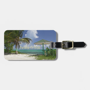 "BEACH" LUGGAGE TAG" PALM TREES/Beach/Umbrellal Tag