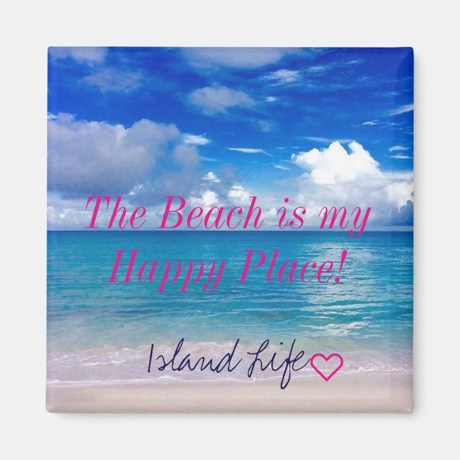 Beach | Magnet | Beach is my Happy Place (Front)