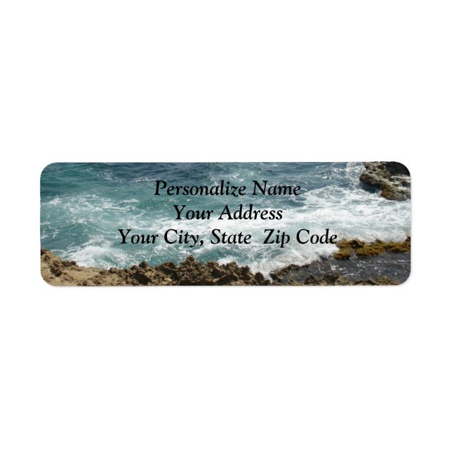 Beach Meets Ocean Address Label (Front)