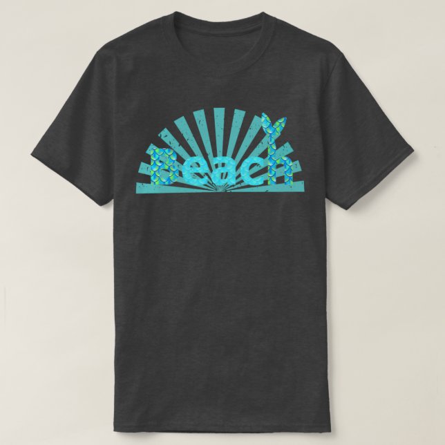 Beach Mermaid Tail T-Shirt (Design Front)