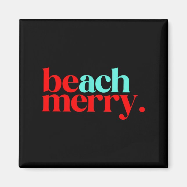 Beach Merry Christmas Funny  Magnet (Front)