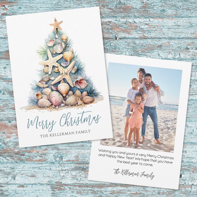 Beach Merry Christmas Holiday Card (Beach Merry Christmas Holiday Card )