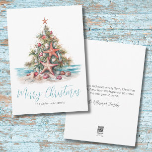 Beach Merry Christmas Holiday Card
